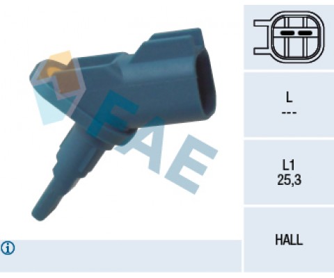 ON ABS SENSORU SAG/SOL FOCUS II 03>11 FOCUS II C MAX 04>11 MONDEO IV 07>14 VOLVO C30 533 10>12 C70