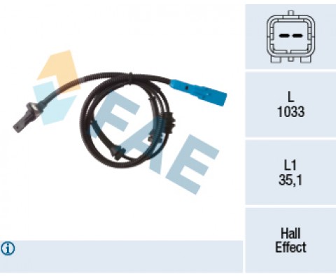 ABS DEVİR SENSÖRÜ ÖN CROSSLAND-P207-P208-P301-P2008-BIPPER-C-ELYSEE-C3 AIRCROSS-C3 II-III C4 CACTUS- NEMO-DS3