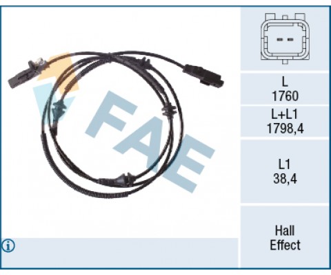 ABS TEKERLEK HIZ SENSÖRÜ ARKA PSA 407 1.8 16V-2.0 16V-2.2 16V 04-