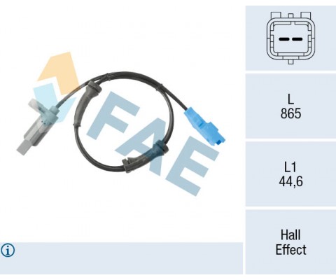 ABS DEVİR SENSÖRÜ ARKA PEUGEOT P206 09/02>03/07