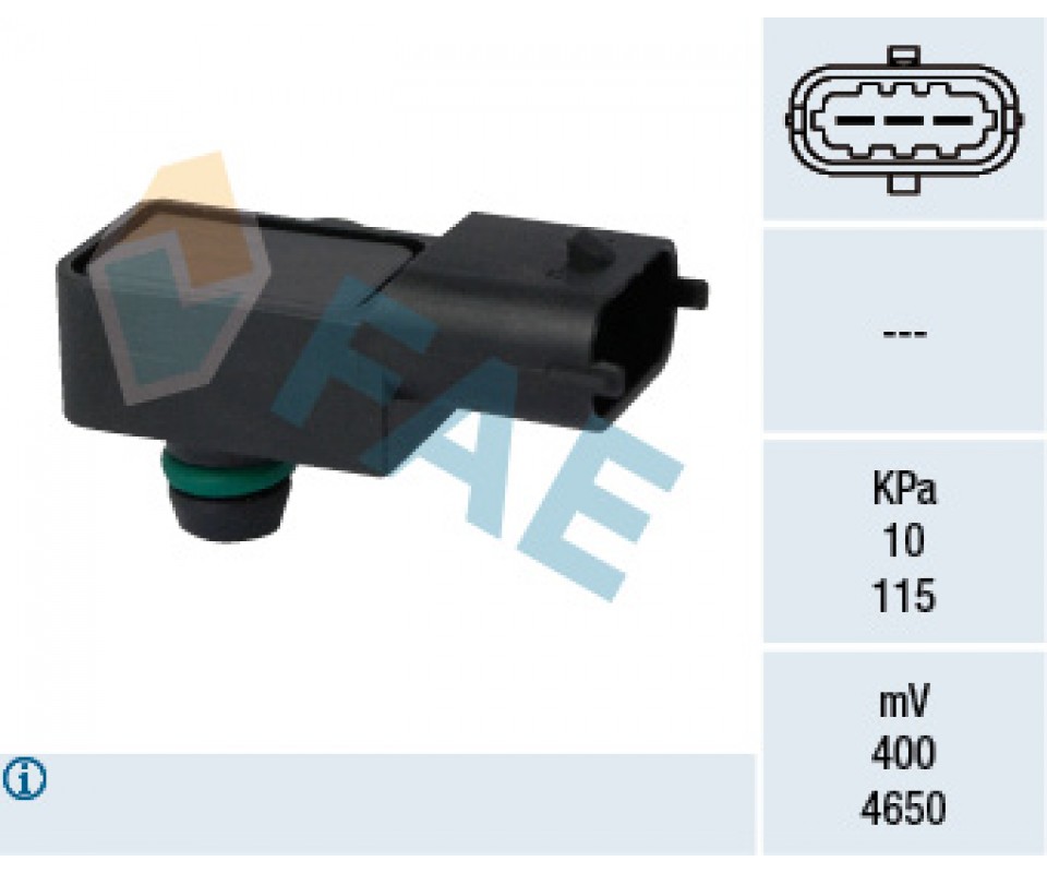 EMME MANİFOLD BASINÇ MAP SENSÖRÜ CORSA D-AGILA 1.0-1.2-1.4 06> VECTRA C 2.8 V6 05>