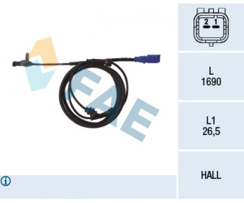 ABS HIZ SENSÖRÜ ARKA CITROEN C5 12/02>