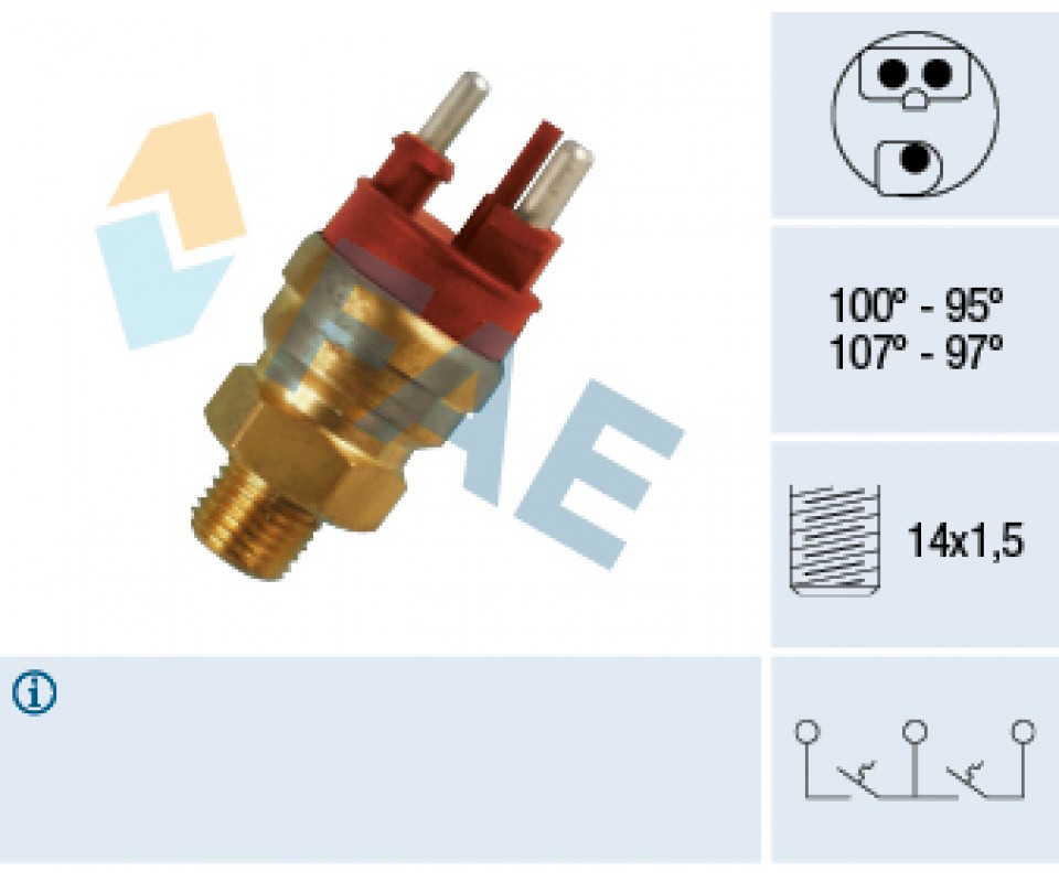 HARARET MUSURU 100 C - 95 C RADYATOR FANI MERCEDES W124 W201 W210 W163 W140