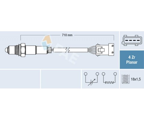 OKSİJEN SENSÖRÜ ARKA VOLVO C70 98-05 C70 COUPE 97-02 S70 97-00 97-02 XC70 2.4T 97-02