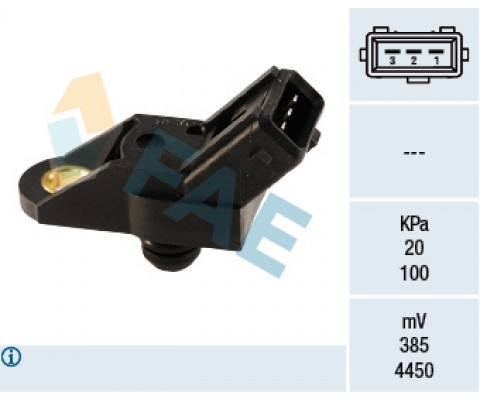BASINÇ MAP SENSÖRÜ P106-P206-P306-P406-P605-PARTNER-BERLINGO-SAXO-XSARA-ZX-XANTIA 1.1-1.4-1.6-2.0 TU 1-TU3-TU5-XU10