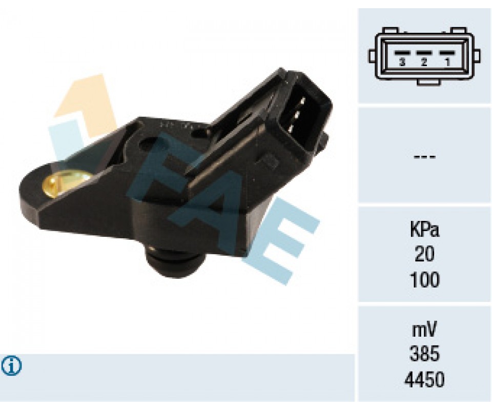BASINÇ MAP SENSÖRÜ P106-P206-P306-P406-P605-PARTNER-BERLINGO-SAXO-XSARA-ZX-XANTIA 1.1-1.4-1.6-2.0 TU 1-TU3-TU5-XU10