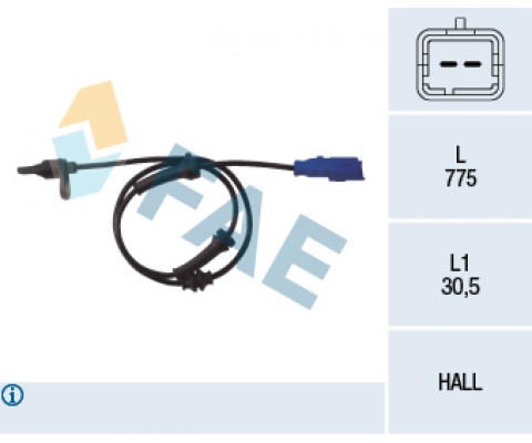 ABS HIZ DEVİR SENSÖRÜ ARKA P1007-C2-C3 02>