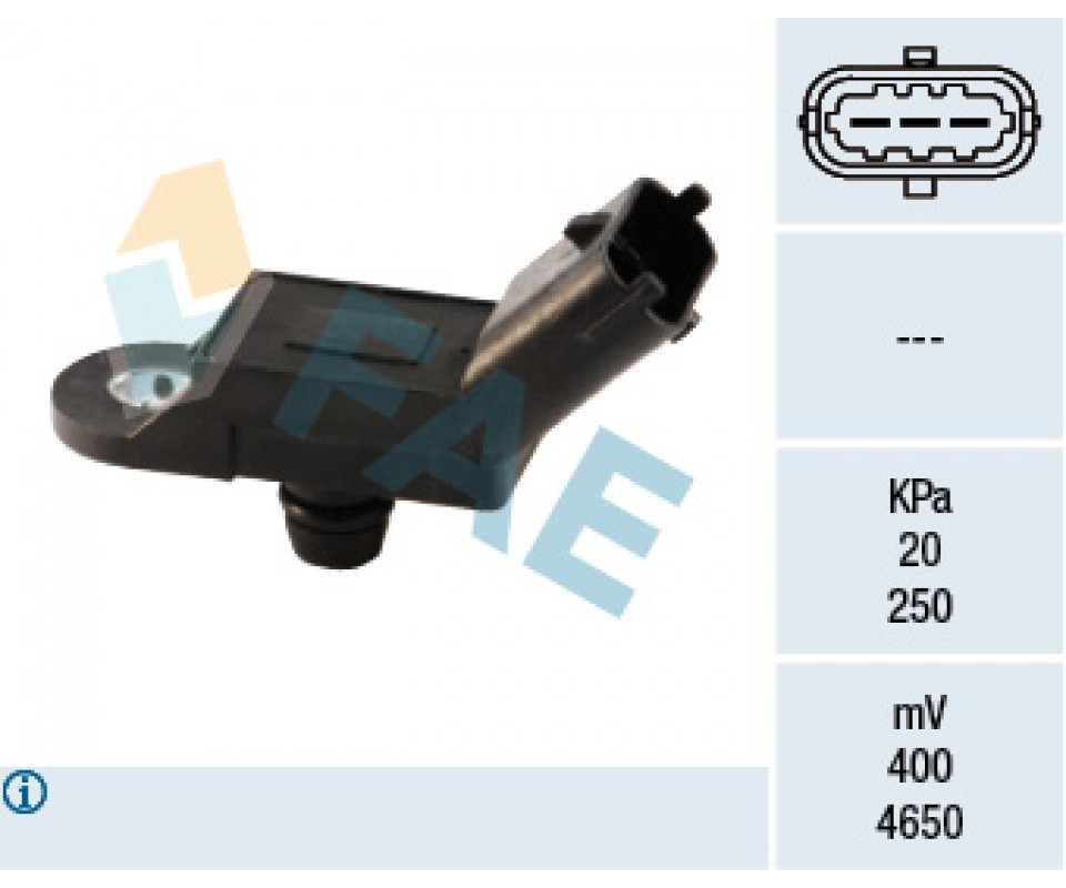 MAP SENSÖRÜ FIAT DOBLO 05> 500 07> PUNTO 09> BRAVO II 07>14 BRAVA 00> ALFA ROMEO GIULIETTA 10> MITO 09> 147 01> 156 01> LANCIA YPSILON 03>11 DELTA III 07>14 1.3JTD 1.4 TB 1.9JTD