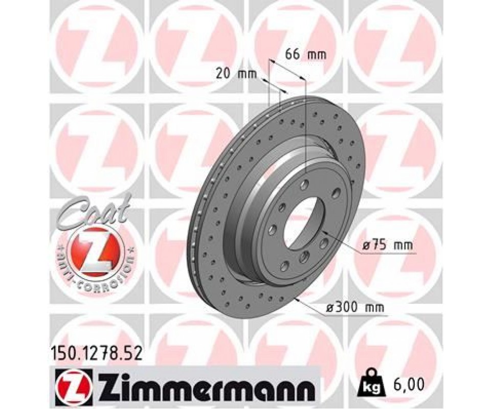 FREN DİSKİ ARKA BMW M5 E34 88>95 E34 V8 4.0 92>96 DELIKLI