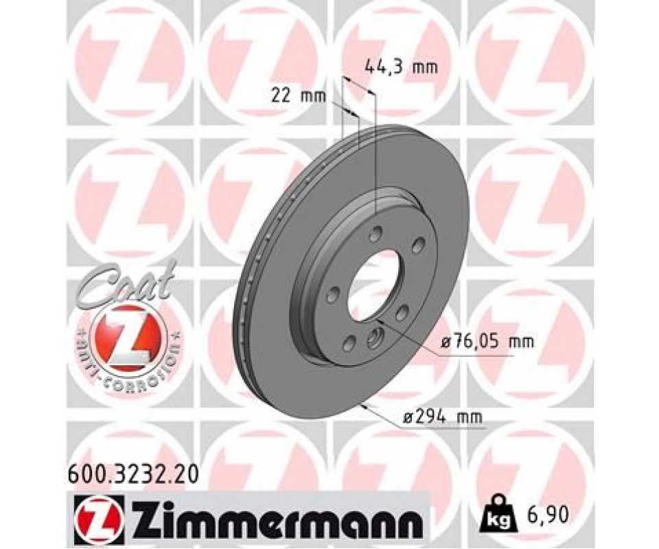 ARKA FREN AYNASI HAVALI TRANSPORTER T5 1.9 TDİ 2.0 2.5 TDİ 04/03>MULTIVAN 4.03> 294x21.9x5DLxHAVAL 986479097-DF4312