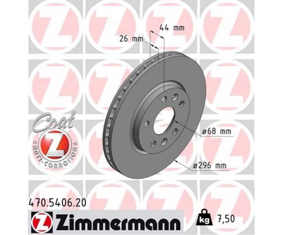 ÖN FREN DİSKİ RENAULT MEGANE IV 15> TALISMAN 15> DIŞ ÇAP:296MM K:26MM Y:44MM 5 DELİK