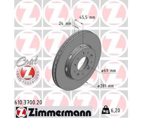 ÖN FREN DİSKİ HAVA KANALLI MITSUBISHI CARISMA 1.6L 4G92 DA1A 95-> 1.8L GDI 4G93 DA2A 95-> 1.9L DI -D F9Q dizel DA5A 00-05 / SPACE STAR 1.3L 1.6L DG1A 98-> / VOLVO S40 1.6 1.8 1.9 2.0 T 95/04 V40