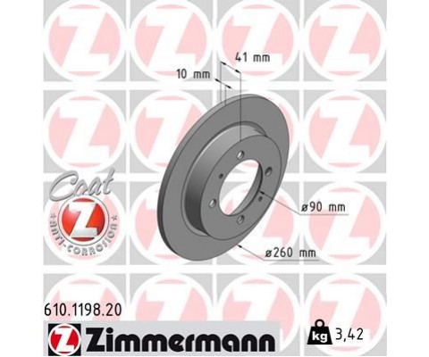 ARKA FREN DİSKİ DOLU TİP MITSUBISHI CARISMA 1.6L 4G92 DA1A 95-> 1.8L GDI 4G93 DA2A 95-> 1.9L DI-D F9Q dizel DA5A 00-05 / SPACE STAR 1.3L 1.6L DG1A 98-> 260 çap x 4 bijon - Adet disk fiyatıdır