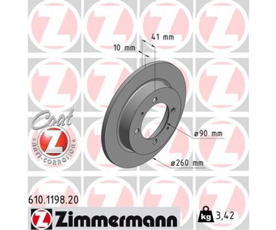 ARKA FREN DİSKİ DOLU TİP MITSUBISHI CARISMA 1.6L 4G92 DA1A 95-> 1.8L GDI 4G93 DA2A 95-> 1.9L DI-D F9Q dizel DA5A 00-05 / SPACE STAR 1.3L 1.6L DG1A 98-> 260 çap x 4 bijon - Adet disk fiyatıdır