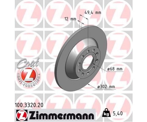 ARKA FREN AYNASI AUDI A6 4B.C5 3.0 QUATTRO 07/04 > A6 4F2 2.0 TDI 07/04 > 302x11.7x9DL 986479257-DF4434