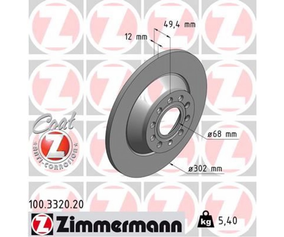ARKA FREN AYNASI AUDI A6 4B.C5 3.0 QUATTRO 07/04 > A6 4F2 2.0 TDI 07/04 > 302x11.7x9DL 986479257-DF4434
