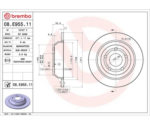 ARKA FREN DISK AYNA FORD PUMA 19>