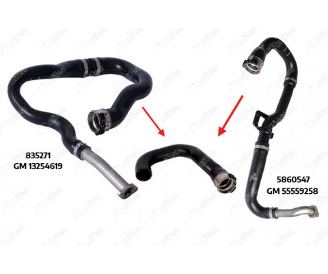 TURBO HAVA HORTUMU PLASTİK PARÇA HARİÇ OPEL CORSA D 06>14 1.3 A13DTC