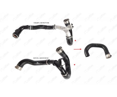 TURBO HORTUMU UÇ PARÇA ÇIKIŞ OPEL MOKKA 12-> 1.6 A-B-D16DTH-DTN-DTU