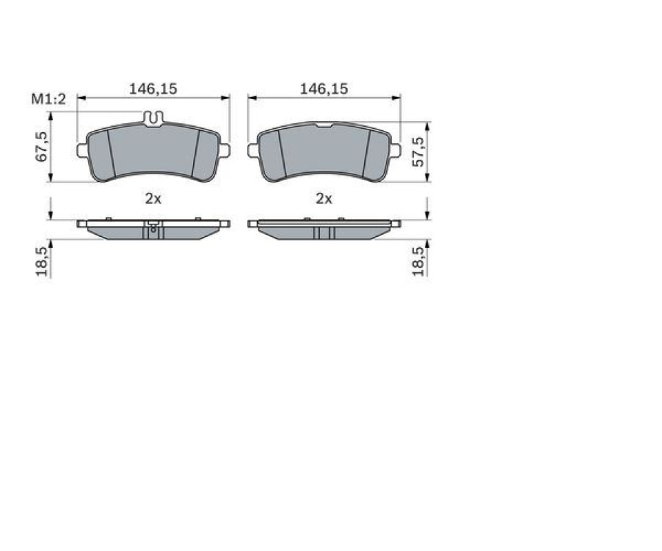 FREN BALATASI ARKA MERCEDES W205 S205 C205 A205 W222 C217 A217 C190 X290 R190