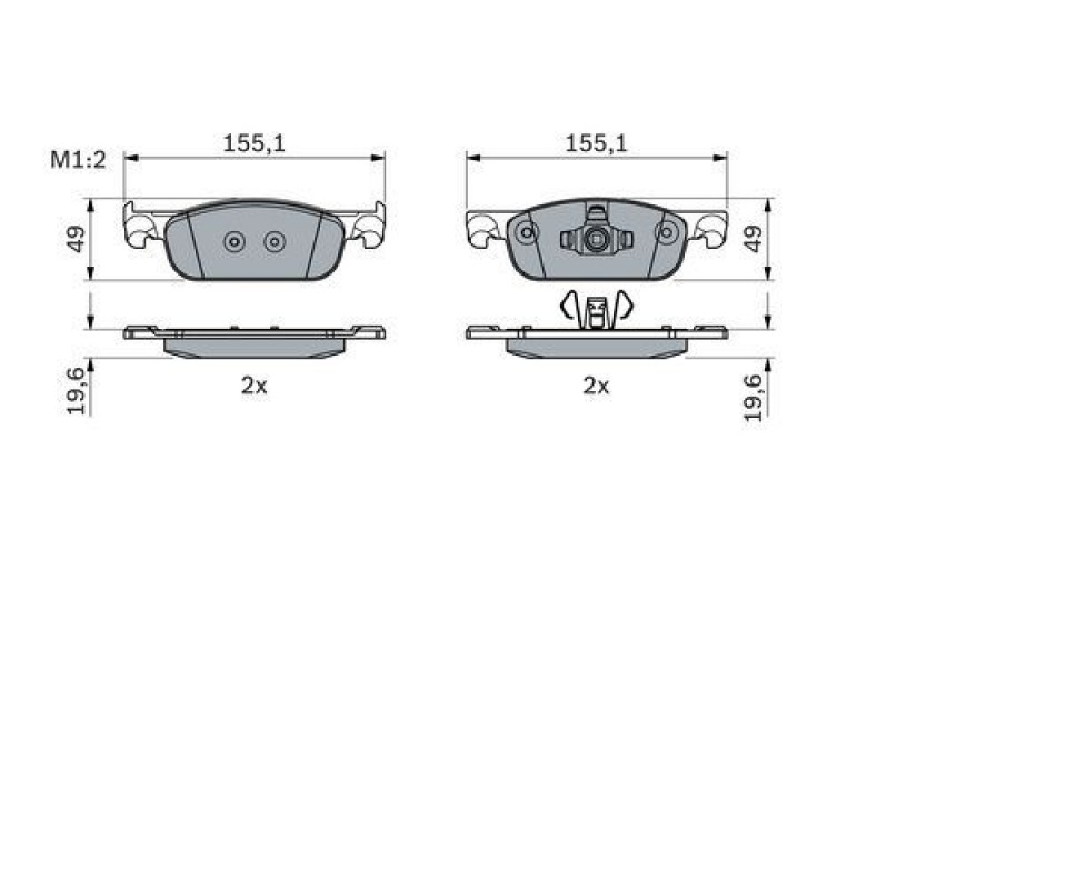 ÖN FREN BALATASI RENAULT CLIO IV 12> SYMBOL III 13> DACIA SANDERO II 13> LOGAN MCV II 14> LOGAN II 13> 0.9TCe 1.0SCe 1.2 1.2TCe 1.5dCi 1.6