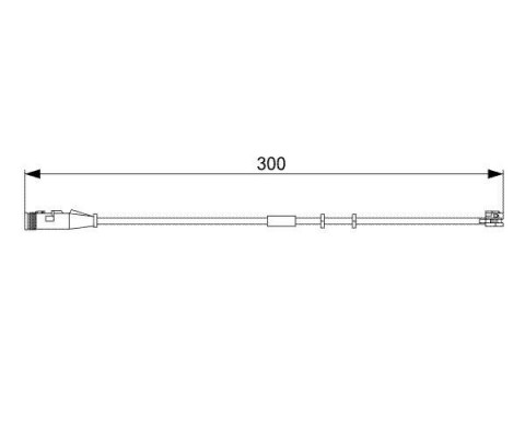 ÖN FREN BALATA FİŞİ İKAZ KABLOSU ASTRA H-ZAFIRA B 04> VECTRA C 1.9-2.0-2.2 GTS 04> 300mm